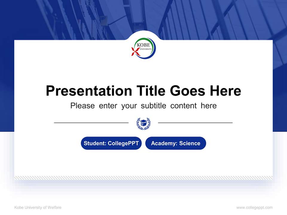 Kobe University of Welfare National Scholarship Defense PPT Template4:3 ratio PPT effect preview image4