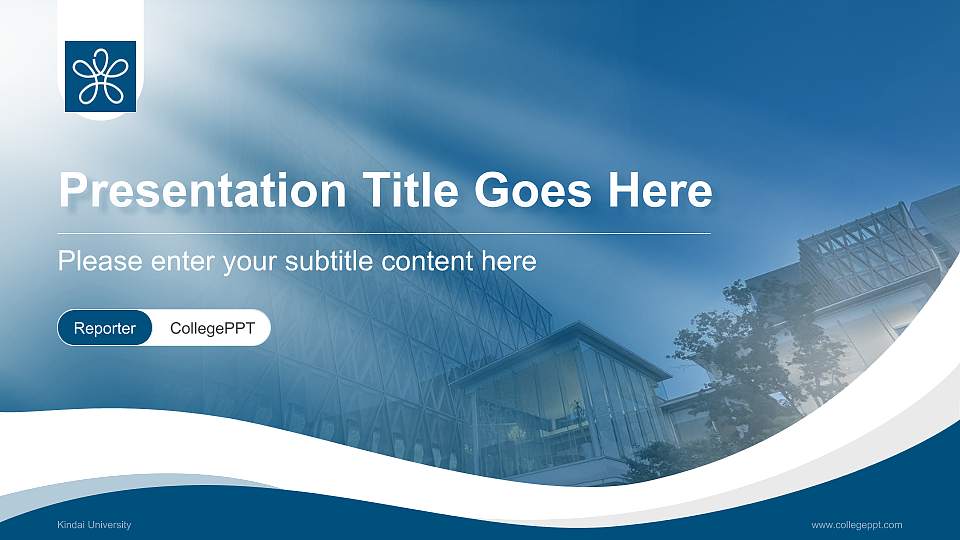 Kindai University Lecture Sharing and Networking Event PPT Template16:9 ratio PPT effect preview image