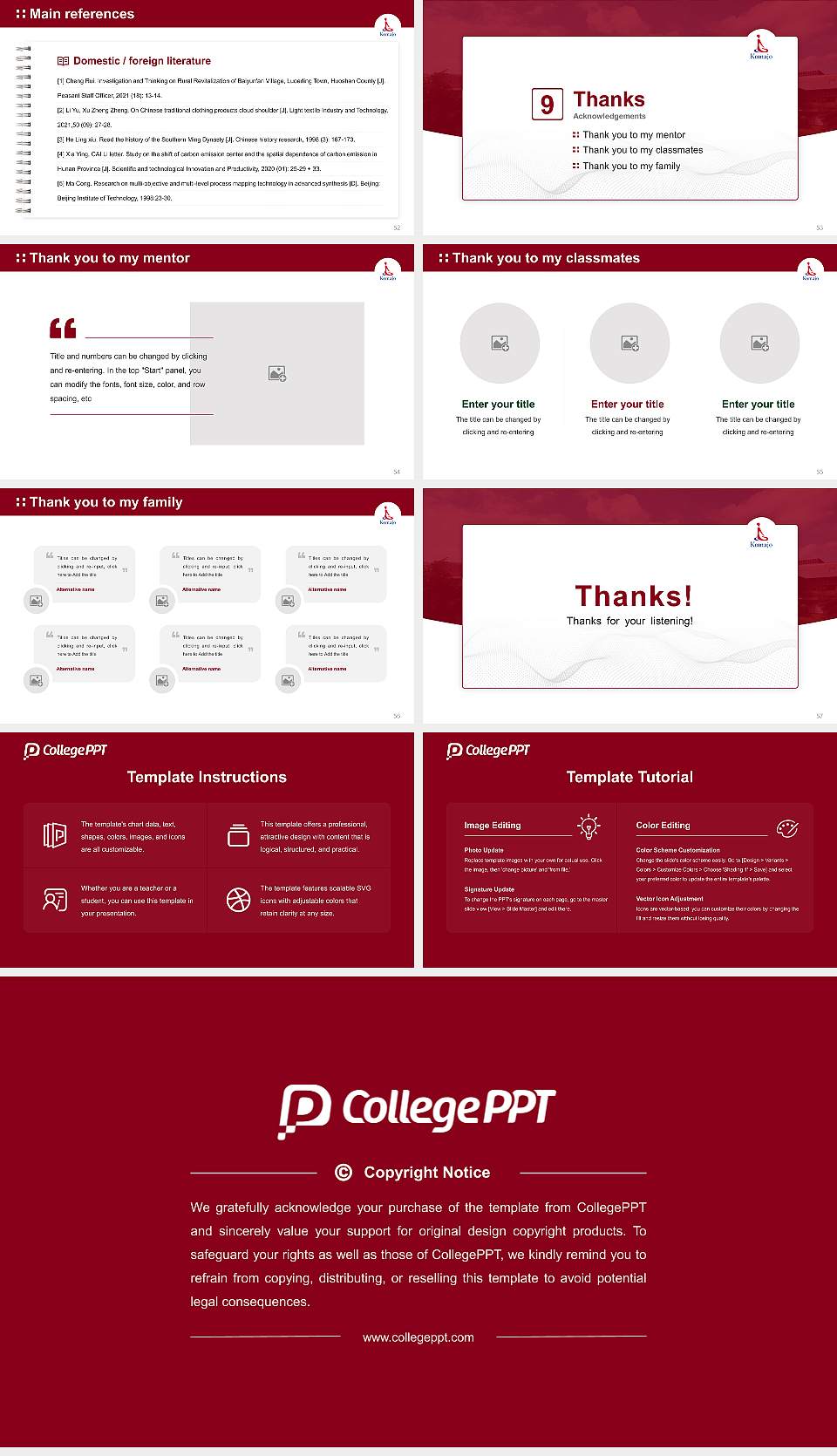 Komazawa Women’s University Graduation Thesis Defense PPT Template16:9 ratio PPT effect preview image7