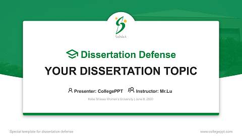 Kobe Shinwa Women’s University Graduation Thesis Defense PPT Template