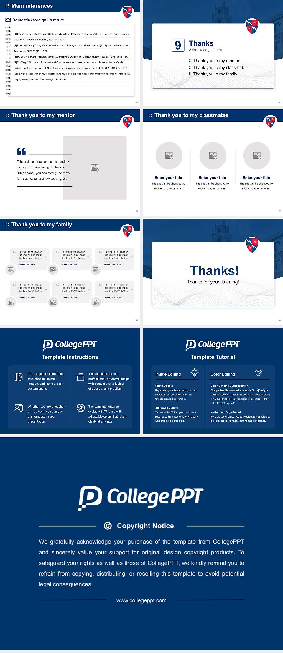 Benjamin Franklin College Graduation Thesis Defense PPT Template4:3 ratio PPT effect preview image7