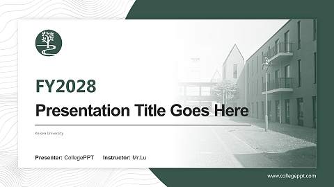 Keisen University Academic Presentation/Research Findings Report PPT Template