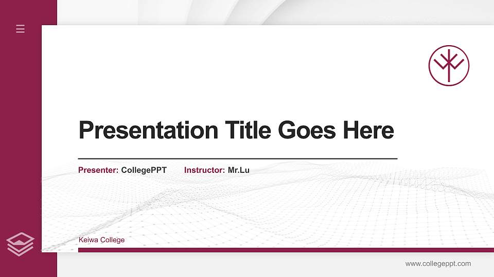 Keiwa College Thesis Proposal/Graduation Defense PPT Template16:9 ratio PPT effect preview image