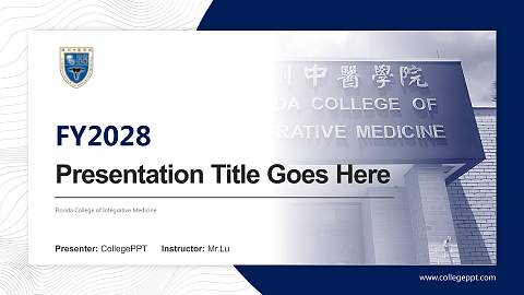Florida College of Integrative Medicine Academic Presentation/Research Findings Report PPT Template