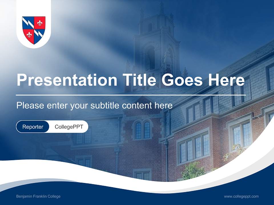 Benjamin Franklin College Lecture Sharing and Networking Event PPT Template4:3 ratio PPT effect preview image4