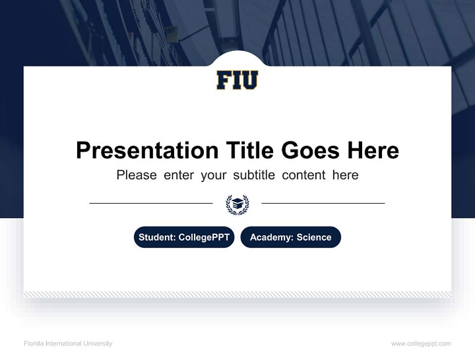 Florida International University National Scholarship Defense PPT Template4:3 ratio PPT effect preview image4