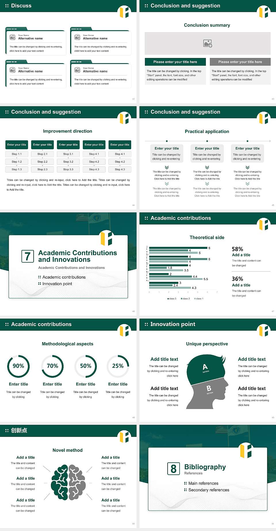 Fitchburg State University Graduation Thesis Defense PPT Template4:3 ratio PPT effect preview image6