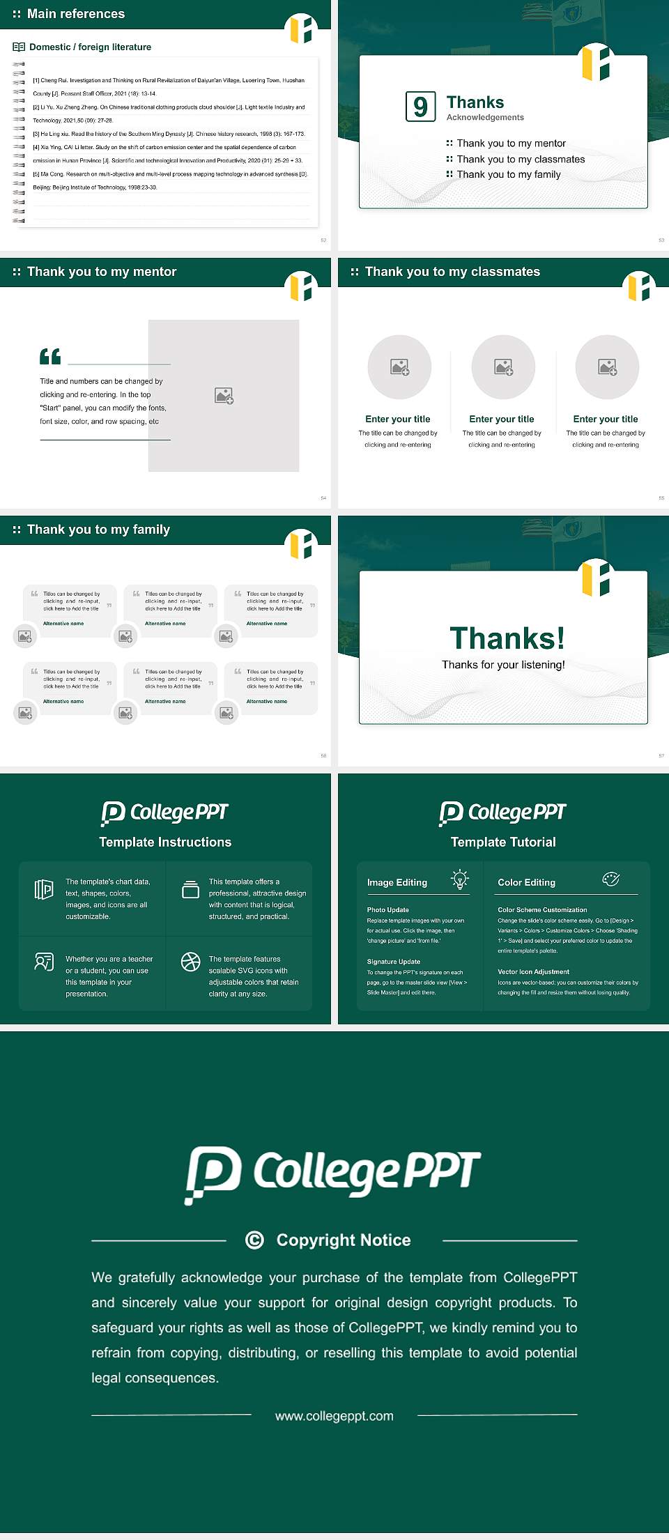 Fitchburg State University Graduation Thesis Defense PPT Template4:3 ratio PPT effect preview image7