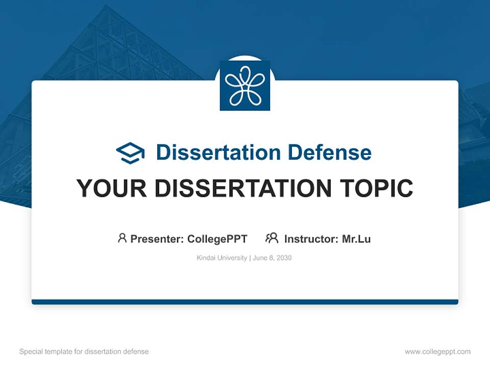 Kindai University Graduation Thesis Defense PPT Template4:3 ratio PPT effect preview image7
