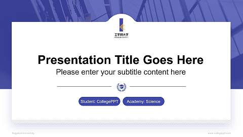 Kogakuin University National Scholarship Defense PPT Template
