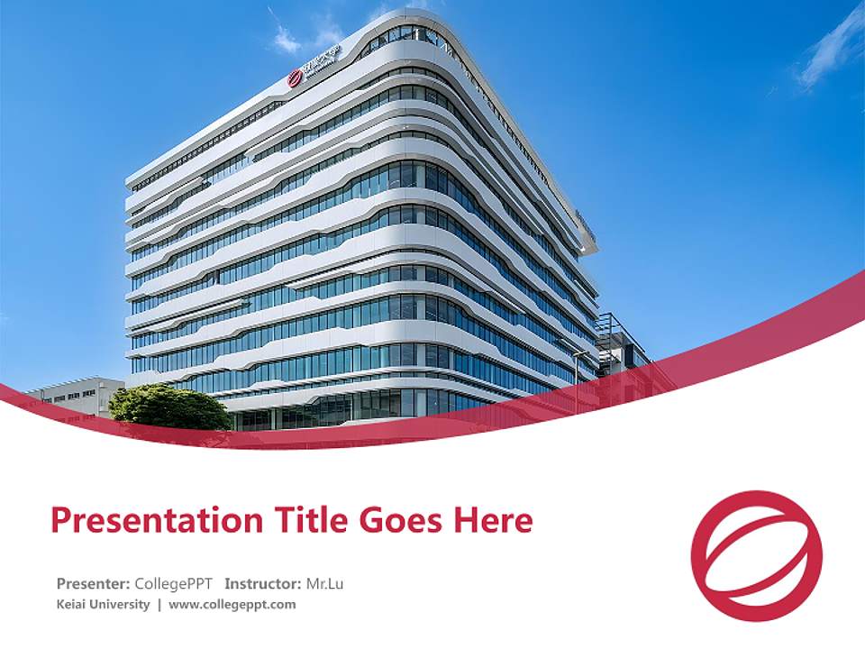 Keiai University Course/Courseware Creation PPT Template4:3 ratio PPT effect preview image5