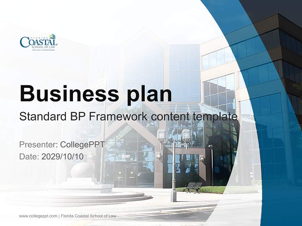 Florida Coastal School of Law Competition/Entrepreneurship Contest PPT Template4:3 ratio PPT effect preview image9