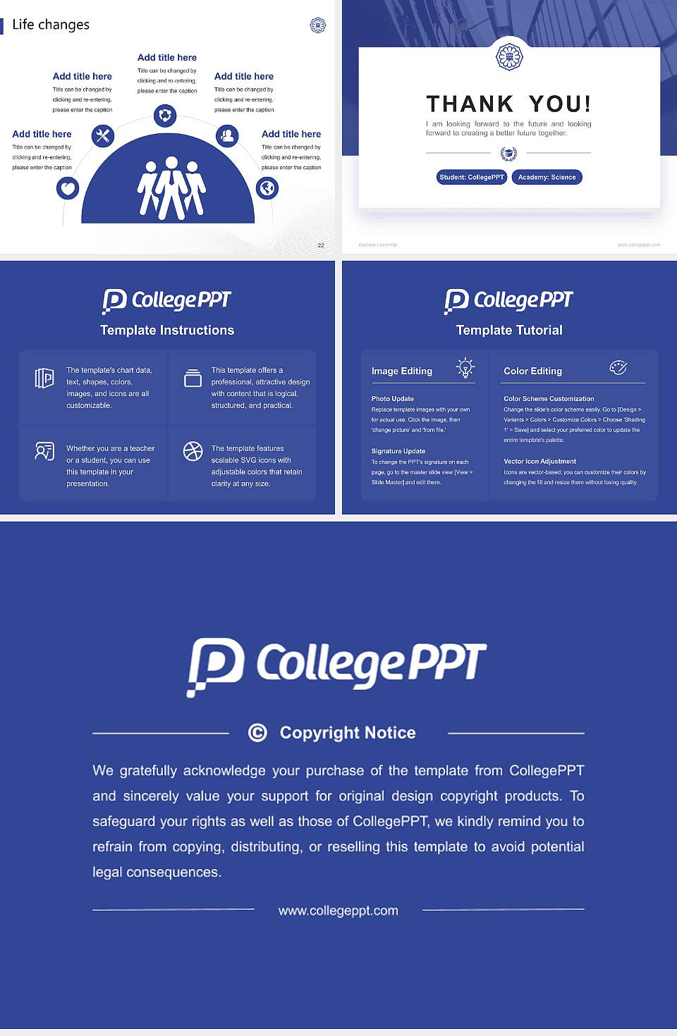 Koshien University National Scholarship Defense PPT Template4:3 ratio PPT effect preview image4