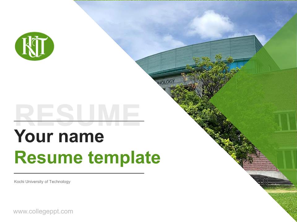 Kochi University of Technology Resume PPT Template4:3 ratio PPT effect preview image5