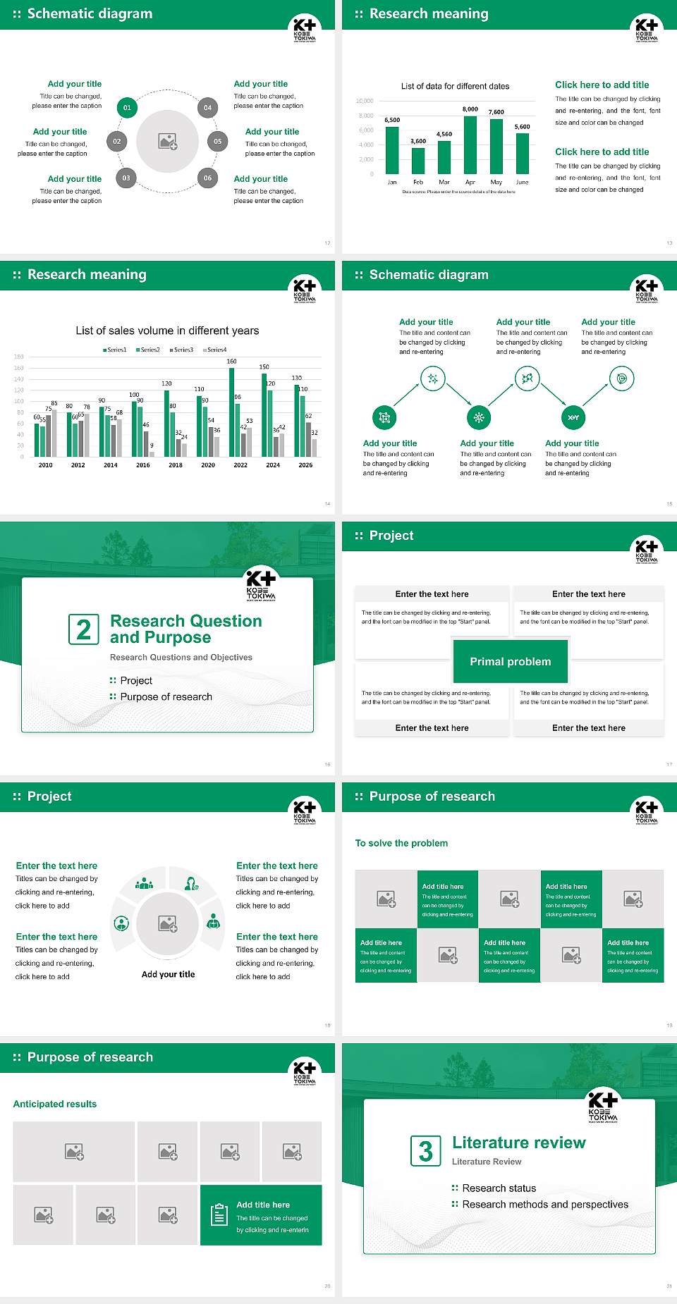 Kobe Tokiwa University Graduation Thesis Defense PPT Template4:3 ratio PPT effect preview image3