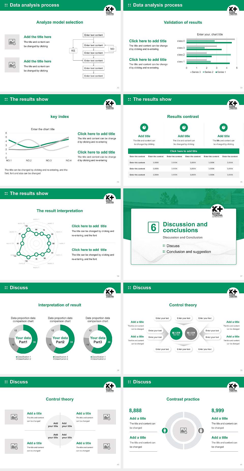 Kobe Tokiwa University Graduation Thesis Defense PPT Template4:3 ratio PPT effect preview image5