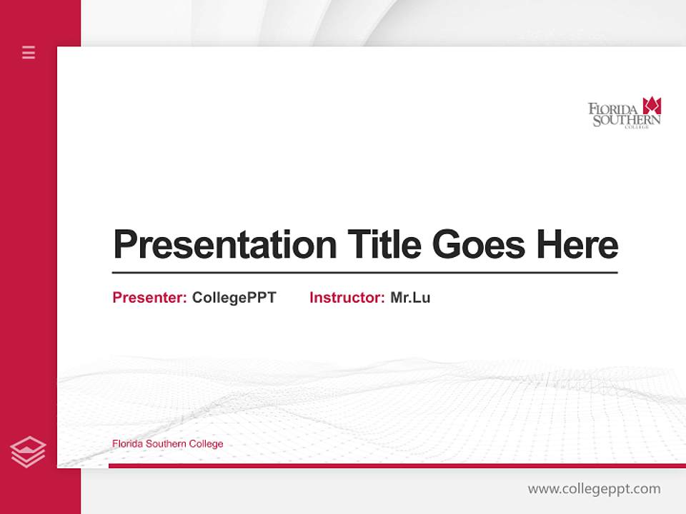 Florida Southern College Thesis Proposal/Graduation Defense PPT Template4:3 ratio PPT effect preview image5