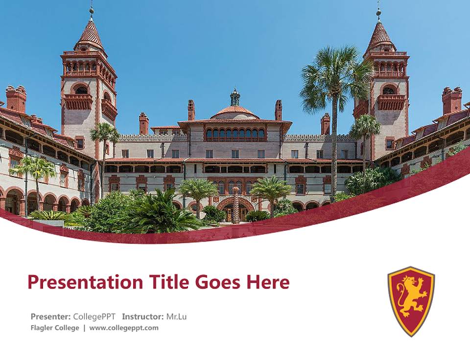 Flagler College Course/Courseware Creation PPT Template4:3 ratio PPT effect preview image5