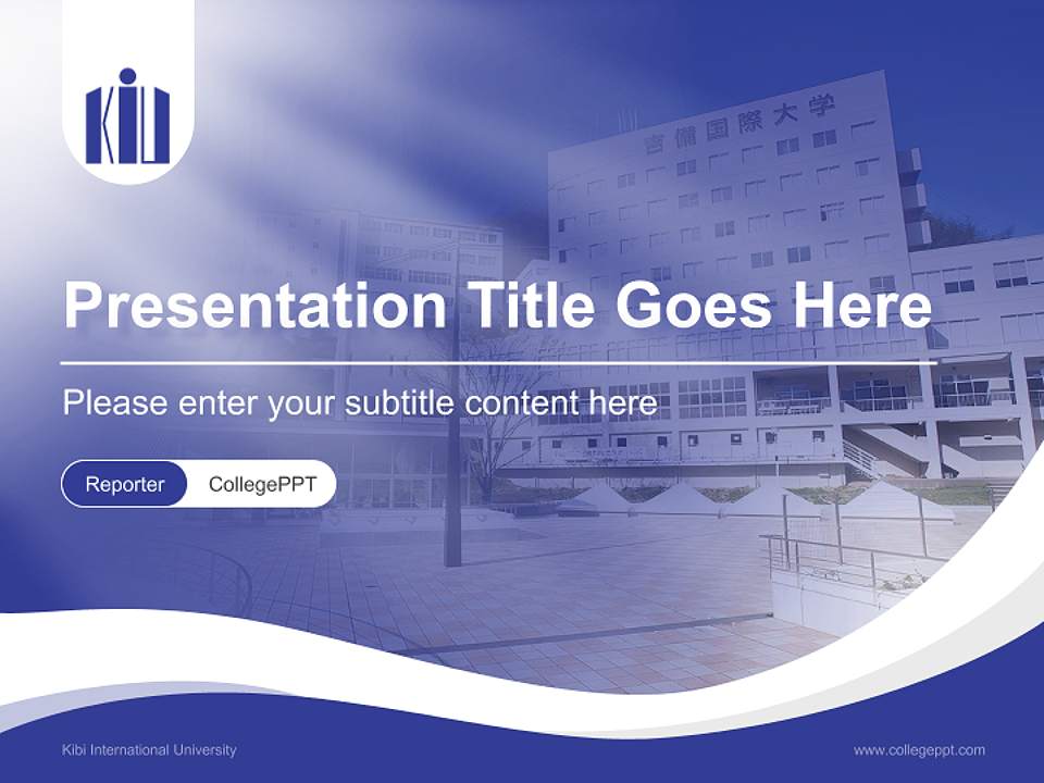Kibi International University Lecture Sharing and Networking Event PPT Template4:3 ratio PPT effect preview image4