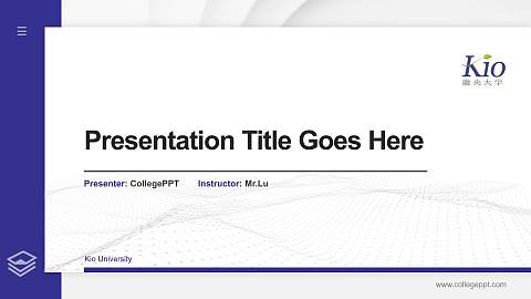 Kio University Thesis Proposal/Graduation Defense PPT Template