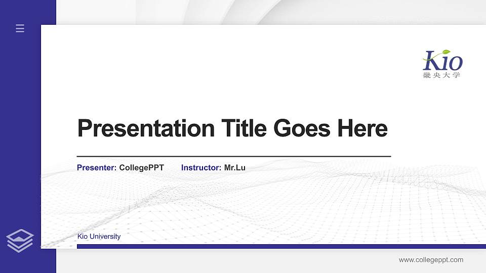 Kio University Thesis Proposal/Graduation Defense PPT Template16:9 ratio PPT effect preview image