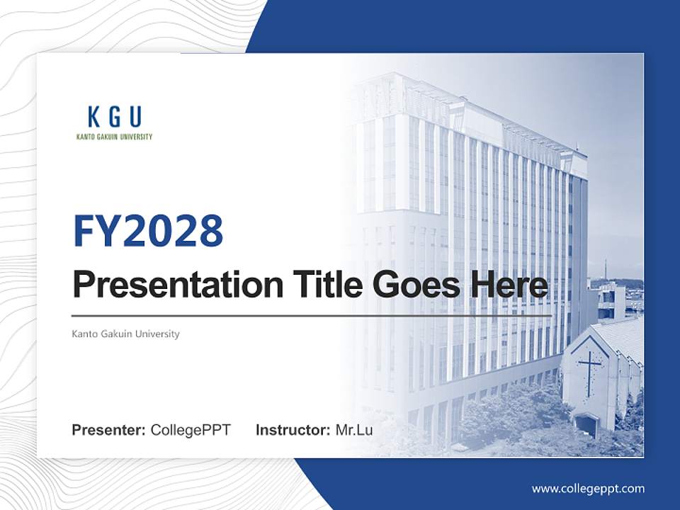 Kanto Gakuin University Academic Presentation/Research Findings Report PPT Template4:3 ratio PPT effect preview image5