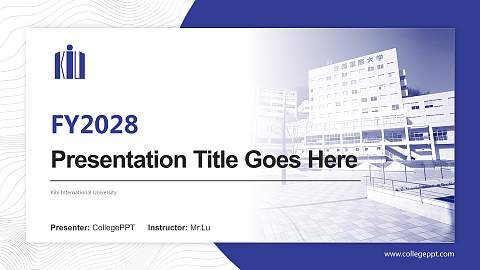 Kibi International University Academic Presentation/Research Findings Report PPT Template