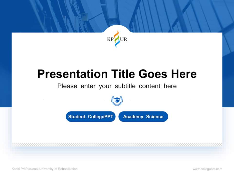 Kochi Professional University of Rehabilitation National Scholarship Defense PPT Template4:3 ratio PPT effect preview image4