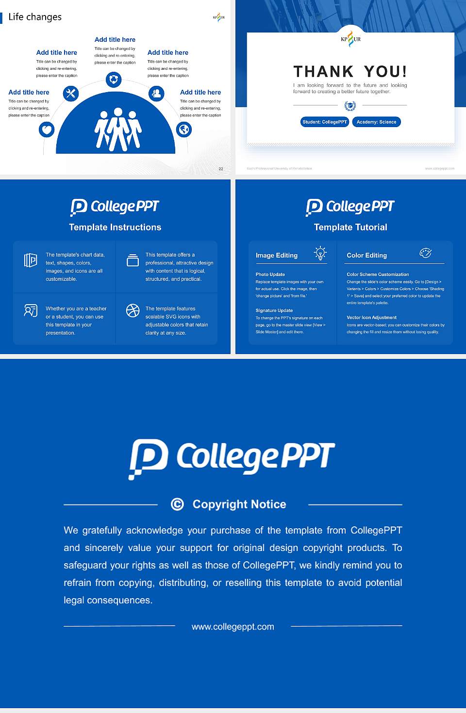 Kochi Professional University of Rehabilitation National Scholarship Defense PPT Template4:3 ratio PPT effect preview image4