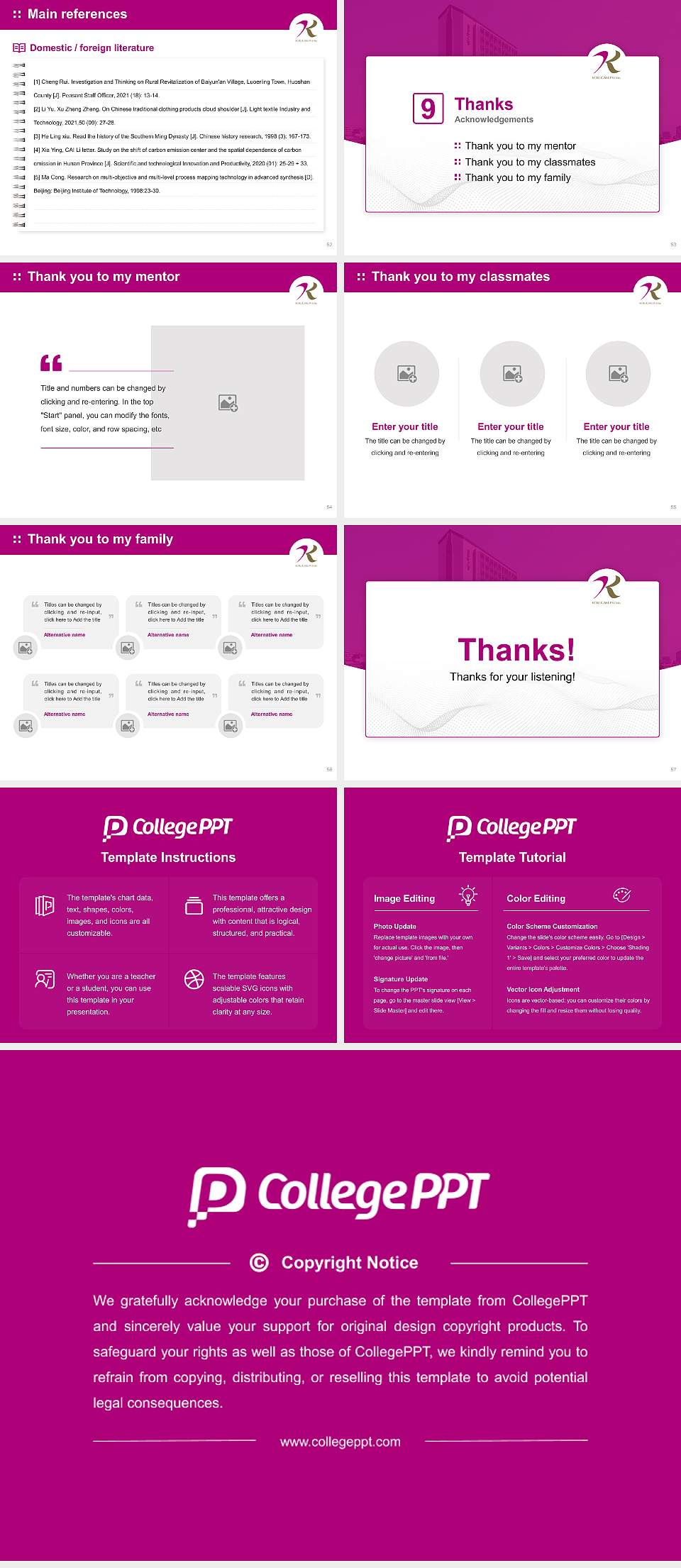 Kokugakuin University Graduation Thesis Defense PPT Template4:3 ratio PPT effect preview image7