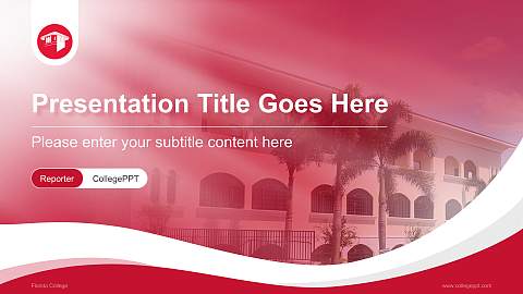 Florida College Lecture Sharing and Networking Event PPT Template