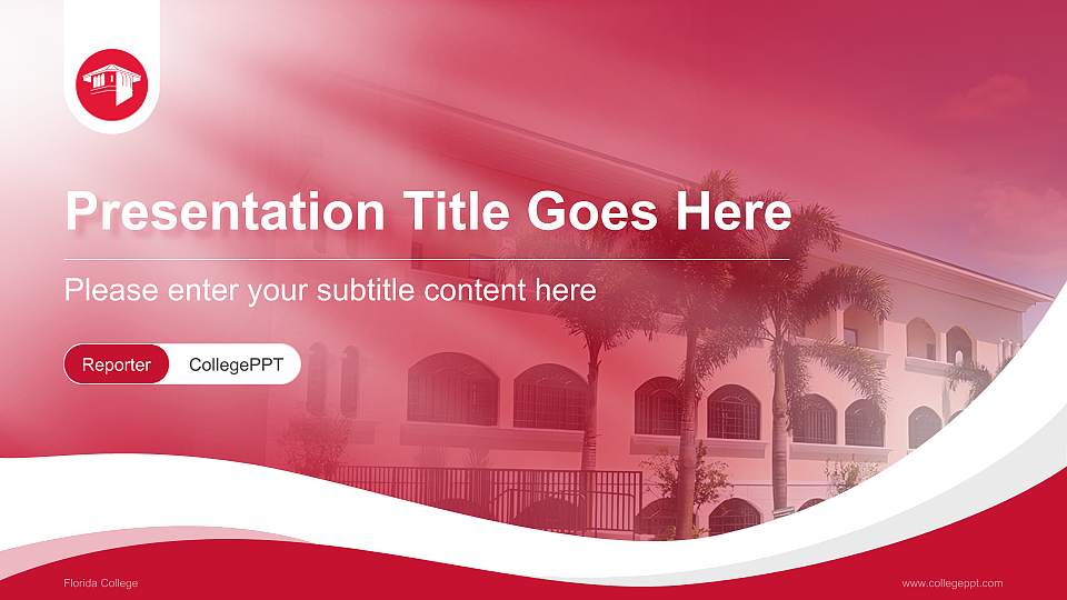 Florida College Lecture Sharing and Networking Event PPT Template16:9 ratio PPT effect preview image