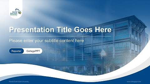 Florida Gulf Coast University Lecture Sharing and Networking Event PPT Template