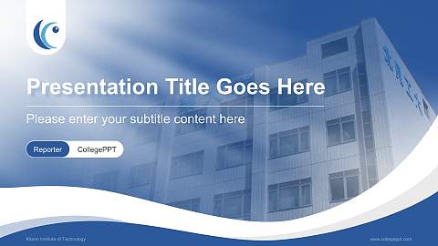 Kitami Institute of Technology Lecture Sharing and Networking Event PPT Template