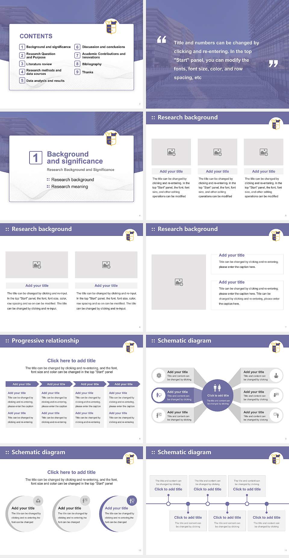 Kitasato University Graduation Thesis Defense PPT Template4:3 ratio PPT effect preview image2