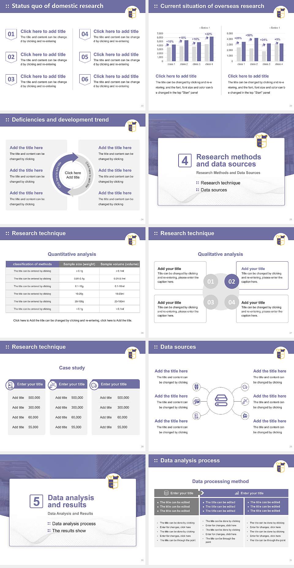 Kitasato University Graduation Thesis Defense PPT Template4:3 ratio PPT effect preview image4