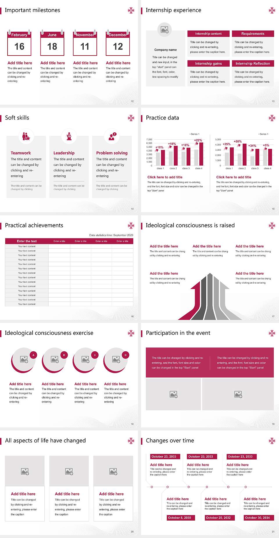 Kinjo Gakuin University National Scholarship Defense PPT Template4:3 ratio PPT effect preview image3
