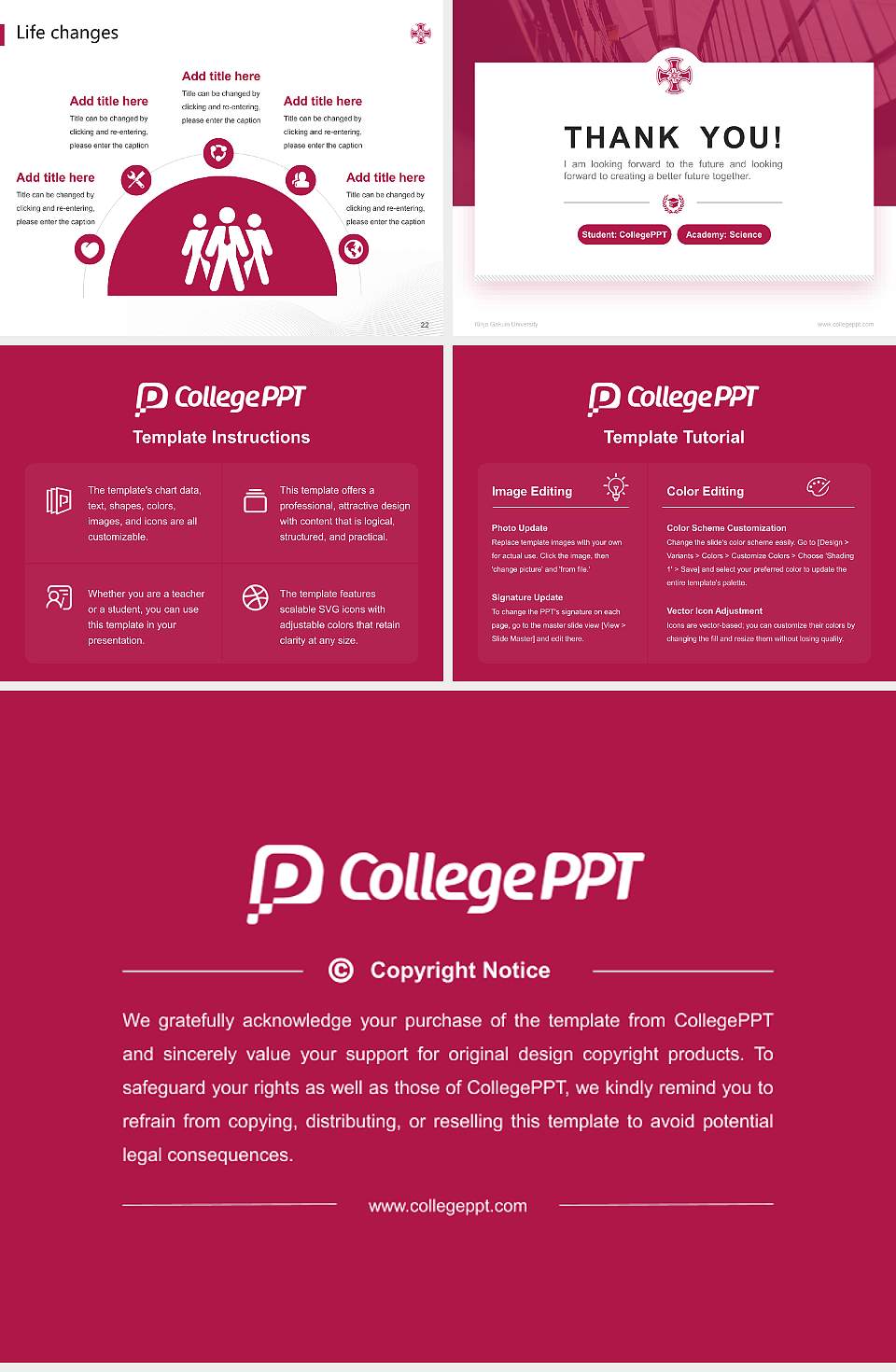 Kinjo Gakuin University National Scholarship Defense PPT Template4:3 ratio PPT effect preview image4