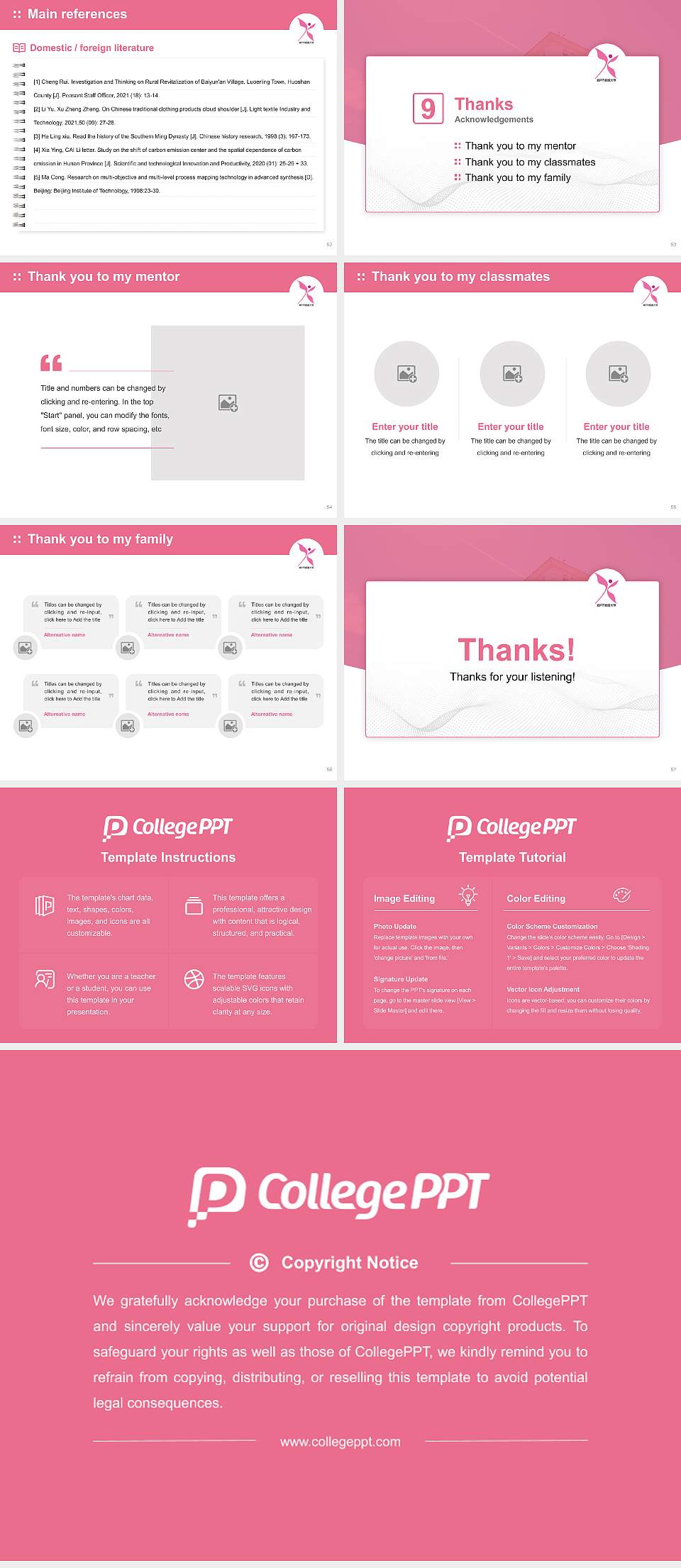 Kobe City College of Nursing Graduation Thesis Defense PPT Template4:3 ratio PPT effect preview image7