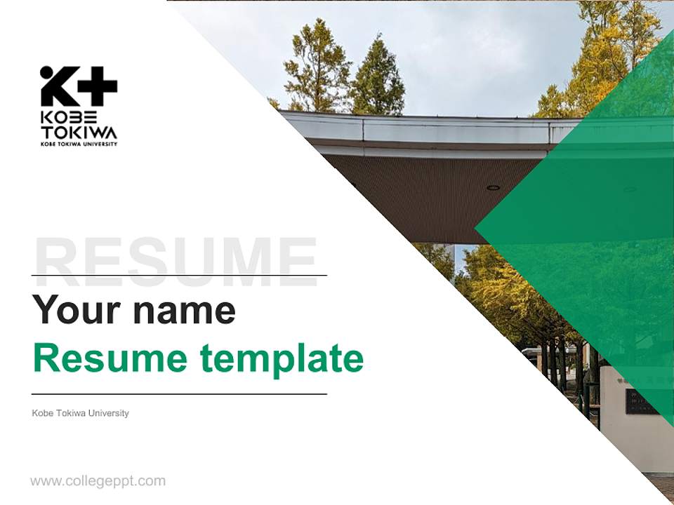 Kobe Tokiwa University Resume PPT Template4:3 ratio PPT effect preview image5