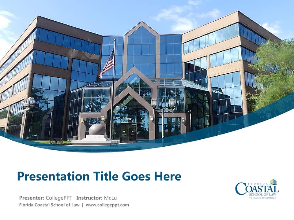 Florida Coastal School of Law Course/Courseware Creation PPT Template4:3 ratio PPT effect preview image5