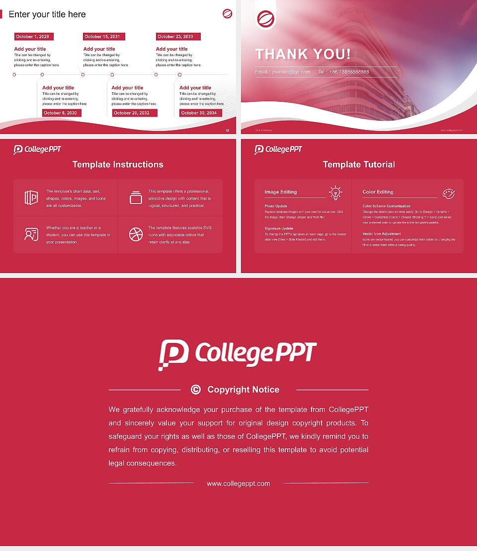 Keiai University Lecture Sharing and Networking Event PPT Template16:9 ratio PPT effect preview image4