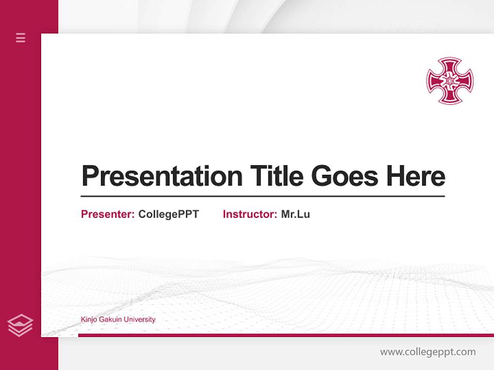 Kinjo Gakuin University Thesis Proposal/Graduation Defense PPT Template4:3 ratio PPT effect preview image5