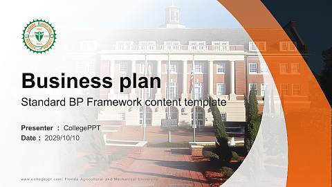 Florida Agricultural and Mechanical University Competition/Entrepreneurship Contest PPT Template