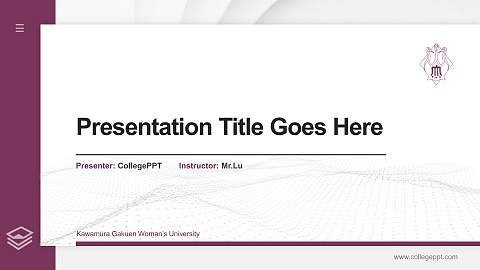 Kawamura Gakuen Woman’s University Thesis Proposal/Graduation Defense PPT Template