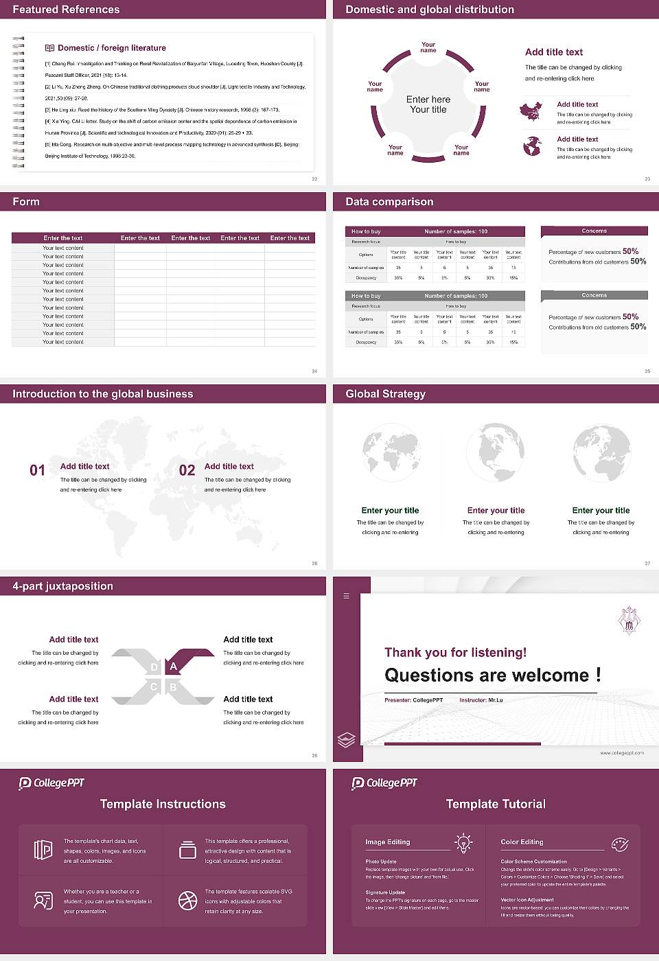 Kawamura Gakuen Woman’s University Thesis Proposal/Graduation Defense PPT Template16:9 ratio PPT effect preview image4
