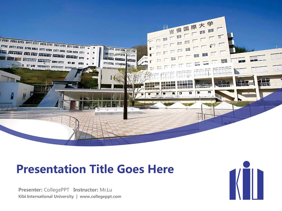Kibi International University Course/Courseware Creation PPT Template4:3 ratio PPT effect preview image5