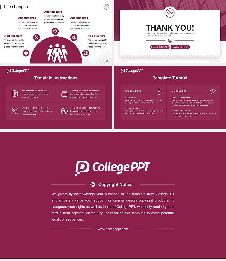 Keiwa College National Scholarship Defense PPT Template16:9 ratio PPT effect preview image4