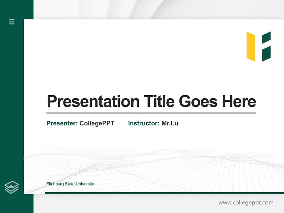 Fitchburg State University Thesis Proposal/Graduation Defense PPT Template4:3 ratio PPT effect preview image5
