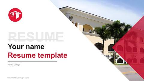 Florida College Resume PPT Template